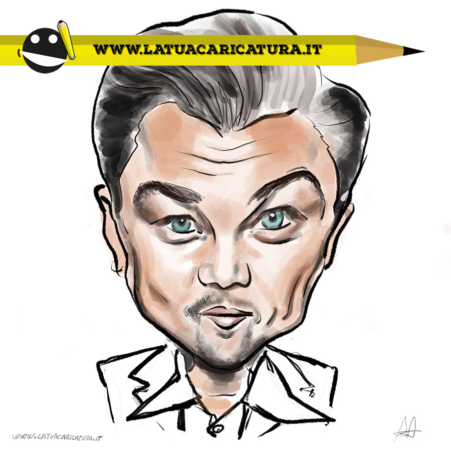 caricature leonardo dicaprio