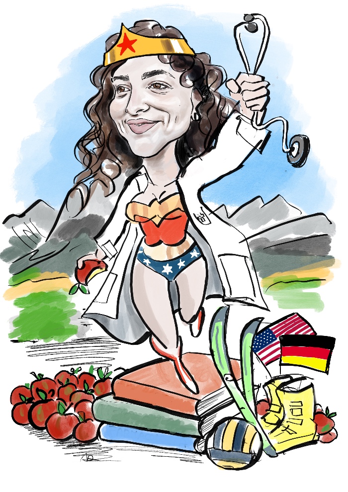 Caricatura di laurea medicina - deine-karikatur.de