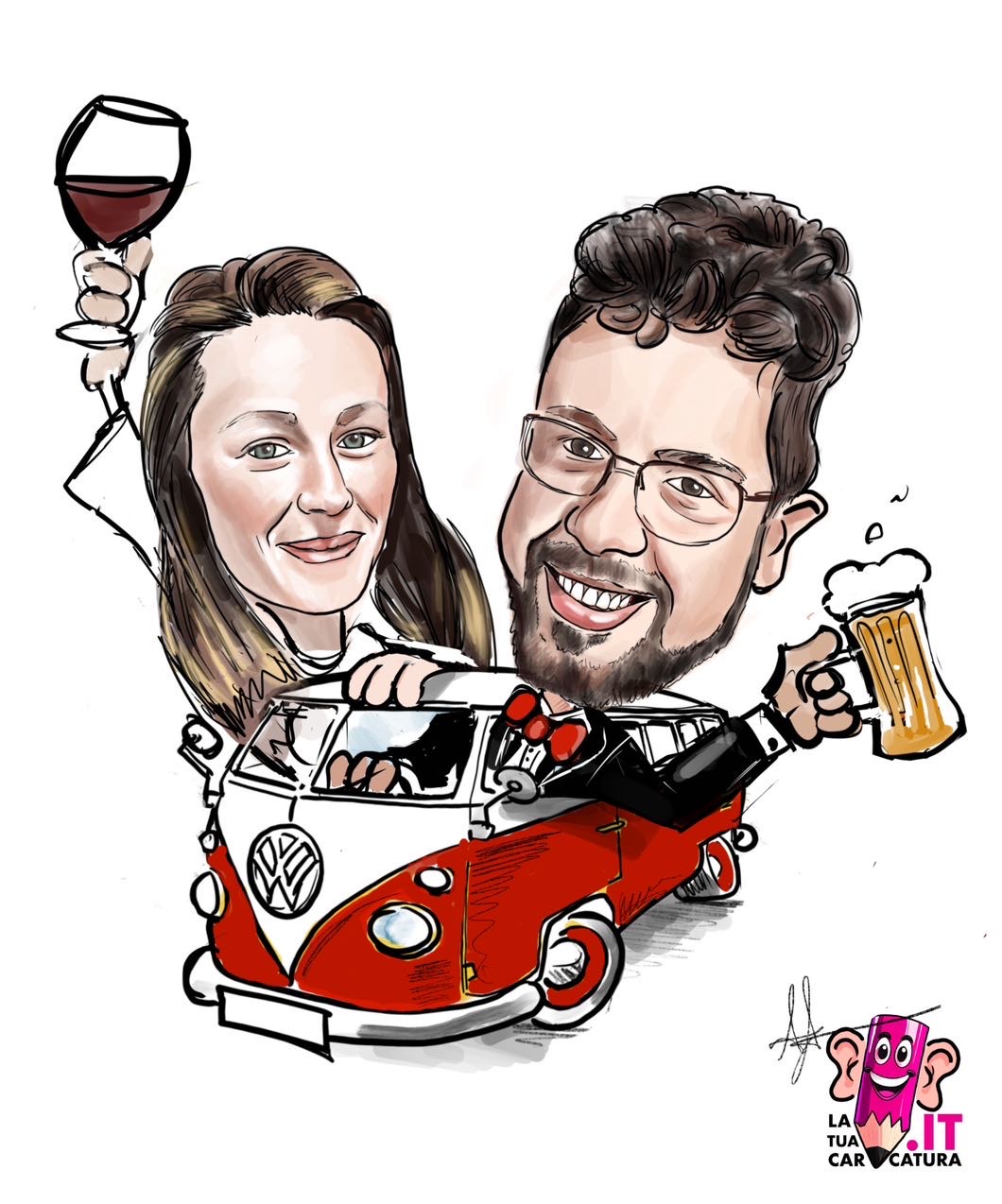 Caricature sposi online - deine-karikatur.de