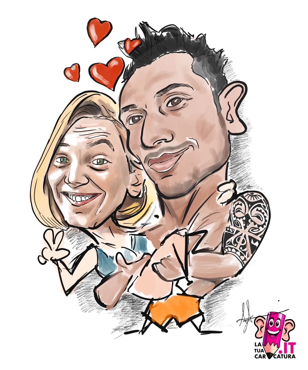 Caricature sposi online - deine-karikatur.de