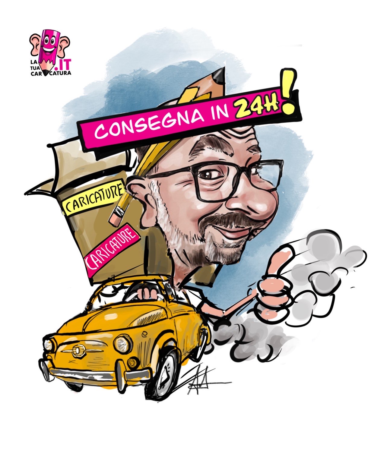 Caricature online personalizzate - deine-karikatur.de