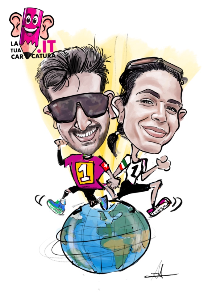 caricature online sportive disegnata a mano con consegna in 24h - deine-karikatur.de