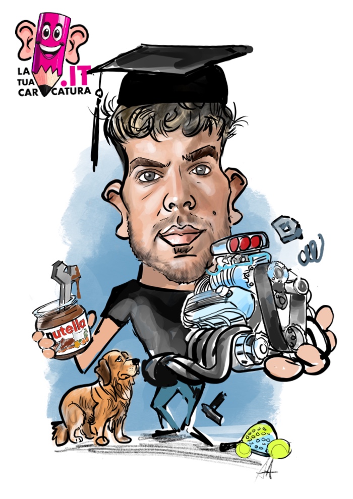 caricature online di laurea disegnate a mano - deine-karikatur.de