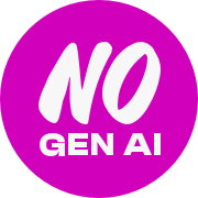 deine-karikatur.de espone questo badge assicura che per le caricature online non è stata utilizzata alcuna intelligenza artificiale generativa. No AI Work